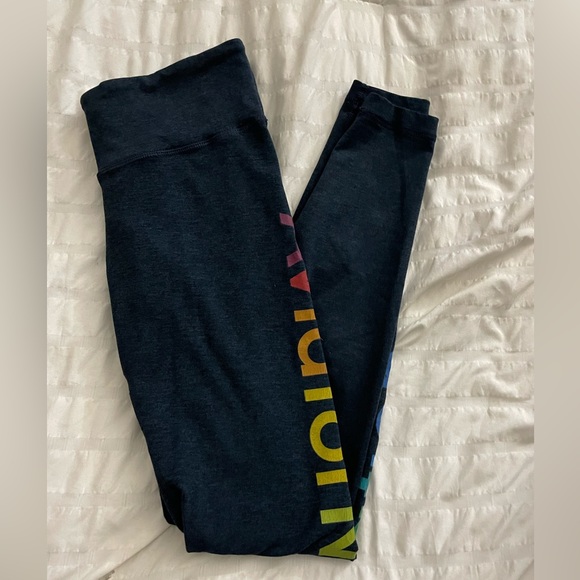 Aviator Nation Pants - AVIATOR NATION Leggings Rainbow Lettering Logo - Size Small